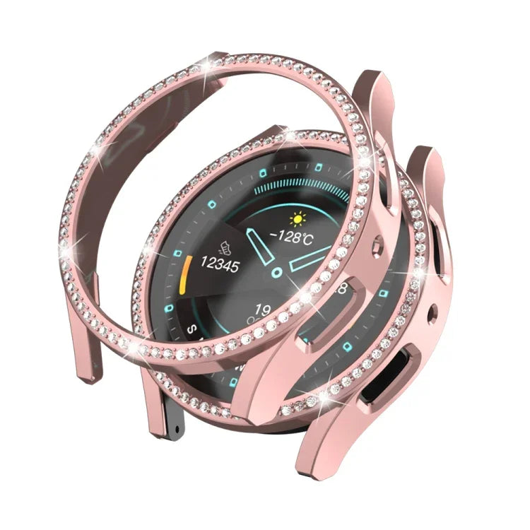 เคสป้องกันนาฬิกา PC กลวงเพชรเดี่ยว สำหรับ Samsung Galaxy Watch 7 40 มม.
