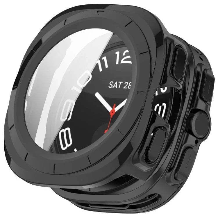 ฝาครอบป้องกันนาฬิกา PC กันน้ำแบบฟิล์มกระจกนิรภัยรวม สำหรับ Samsung Galaxy Watch Ultra 47 มม. / Ultra 2025, Samsung Galaxy Watch 7 44 มม., Samsung Galaxy Watch 7 40 มม.