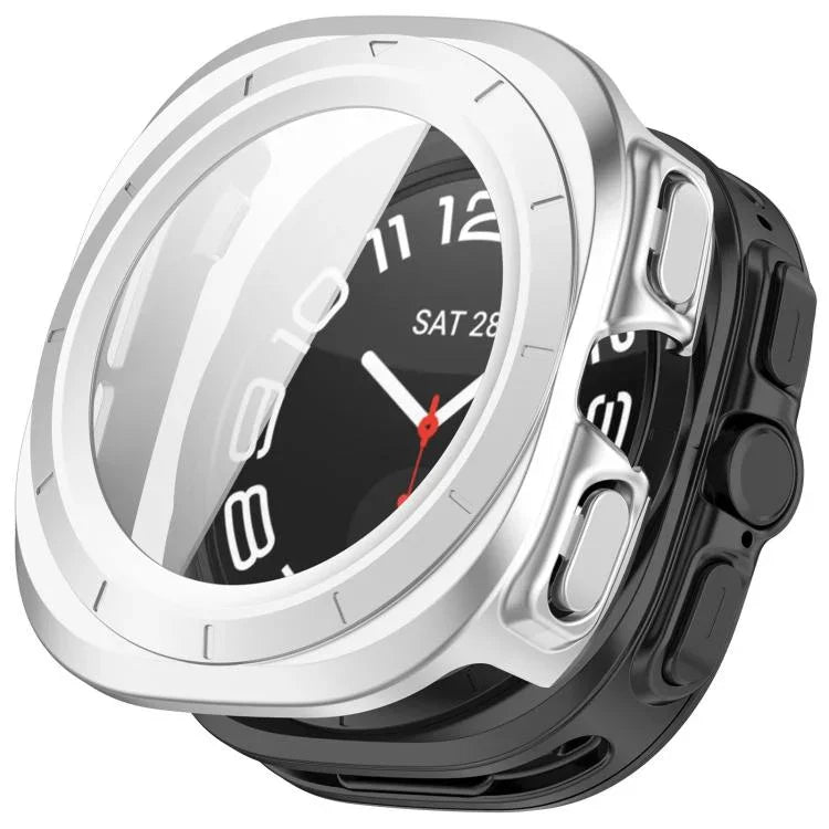 ฝาครอบป้องกันนาฬิกา PC กันน้ำแบบฟิล์มกระจกนิรภัยรวม สำหรับ Samsung Galaxy Watch Ultra 47 มม. / Ultra 2025, Samsung Galaxy Watch 7 44 มม., Samsung Galaxy Watch 7 40 มม.