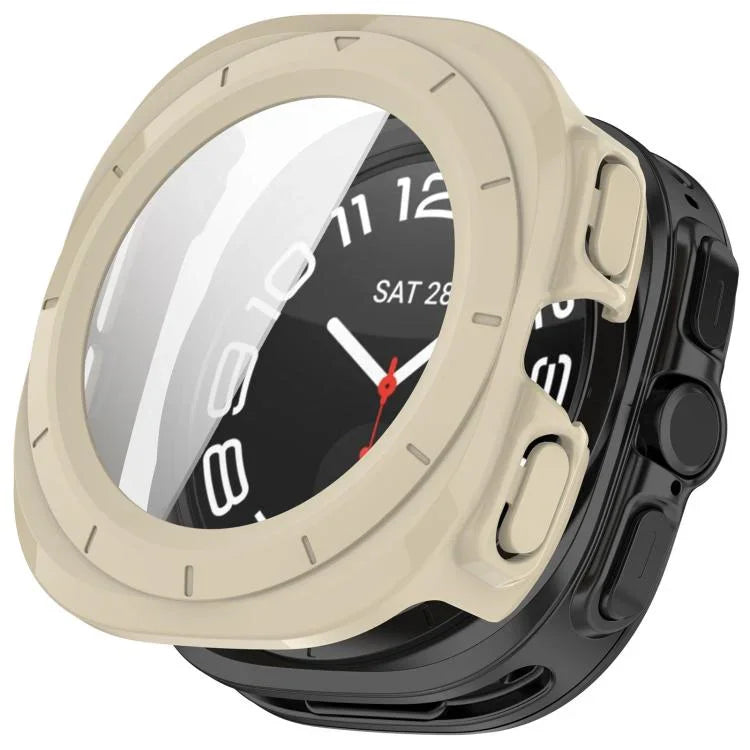 ฝาครอบป้องกันนาฬิกา PC กันน้ำแบบฟิล์มกระจกนิรภัยรวม สำหรับ Samsung Galaxy Watch Ultra 47 มม. / Ultra 2025, Samsung Galaxy Watch 7 44 มม., Samsung Galaxy Watch 7 40 มม.