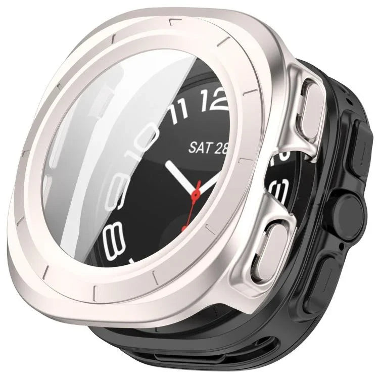 ฝาครอบป้องกันนาฬิกา PC กันน้ำแบบฟิล์มกระจกนิรภัยรวม สำหรับ Samsung Galaxy Watch Ultra 47 มม. / Ultra 2025, Samsung Galaxy Watch 7 44 มม., Samsung Galaxy Watch 7 40 มม.