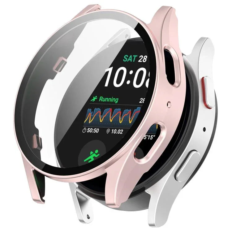 ฝาครอบป้องกันนาฬิกา PC กันน้ำแบบฟิล์มกระจกนิรภัยรวม สำหรับ Samsung Galaxy Watch Ultra 47 มม. / Ultra 2025, Samsung Galaxy Watch 7 44 มม., Samsung Galaxy Watch 7 40 มม.