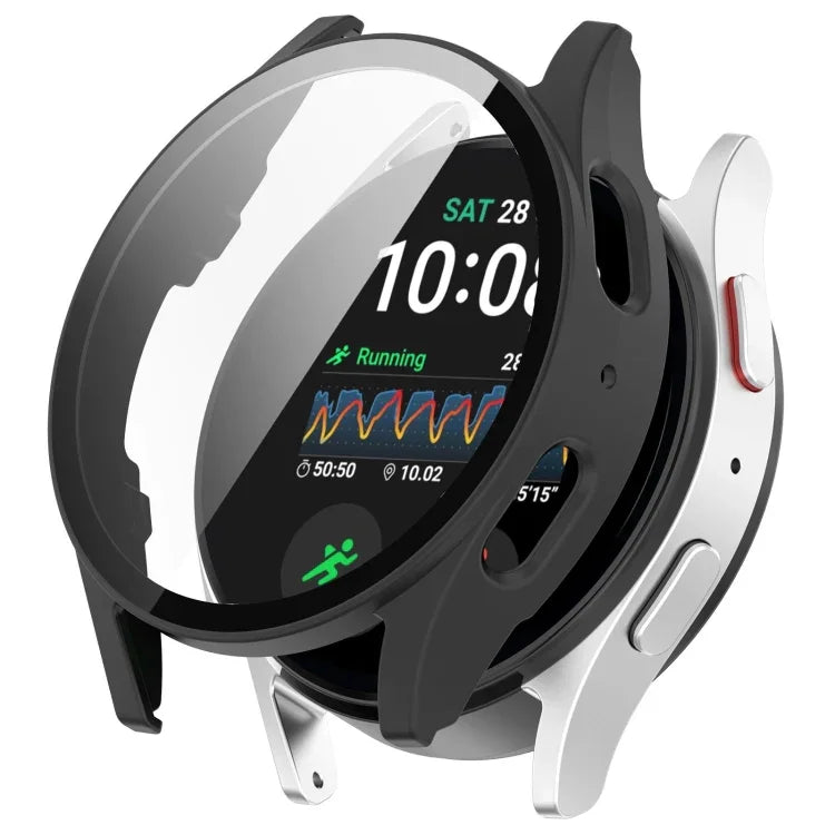 ฝาครอบป้องกันนาฬิกา PC กันน้ำแบบฟิล์มกระจกนิรภัยรวม สำหรับ Samsung Galaxy Watch Ultra 47 มม. / Ultra 2025, Samsung Galaxy Watch 7 44 มม., Samsung Galaxy Watch 7 40 มม.