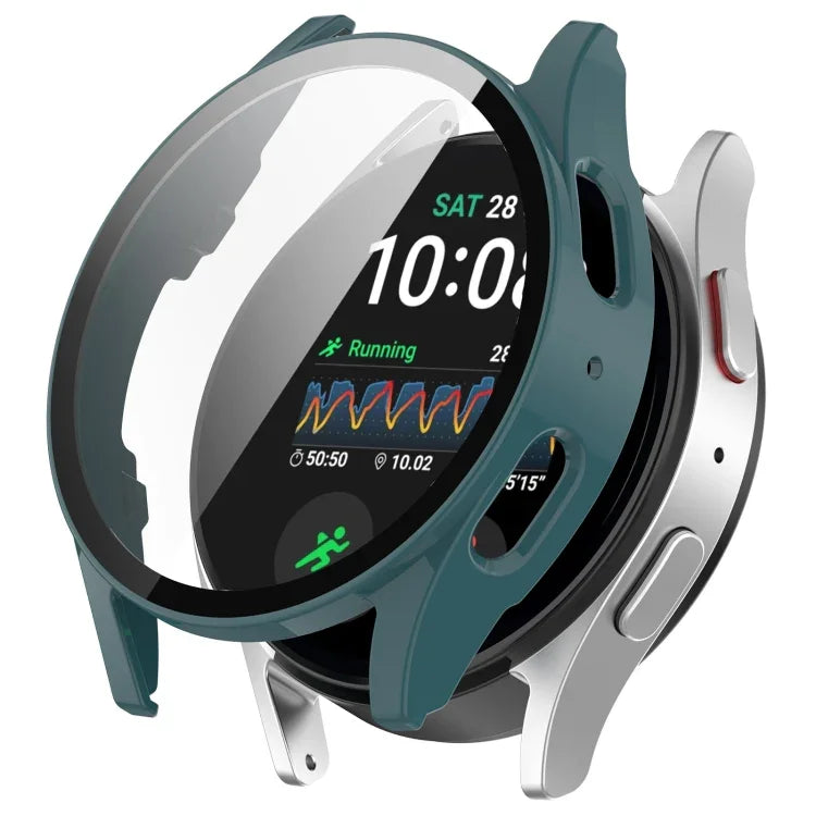 ฝาครอบป้องกันนาฬิกา PC กันน้ำแบบฟิล์มกระจกนิรภัยรวม สำหรับ Samsung Galaxy Watch Ultra 47 มม. / Ultra 2025, Samsung Galaxy Watch 7 44 มม., Samsung Galaxy Watch 7 40 มม.