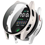 ฝาครอบป้องกันนาฬิกา PC กันน้ำแบบฟิล์มกระจกนิรภัยรวม สำหรับ Samsung Galaxy Watch Ultra 47 มม. / Ultra 2025, Samsung Galaxy Watch 7 44 มม., Samsung Galaxy Watch 7 40 มม.