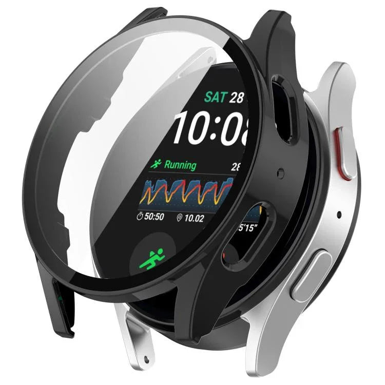 ฝาครอบป้องกันนาฬิกา PC กันน้ำแบบฟิล์มกระจกนิรภัยรวม สำหรับ Samsung Galaxy Watch Ultra 47 มม. / Ultra 2025, Samsung Galaxy Watch 7 44 มม., Samsung Galaxy Watch 7 40 มม.