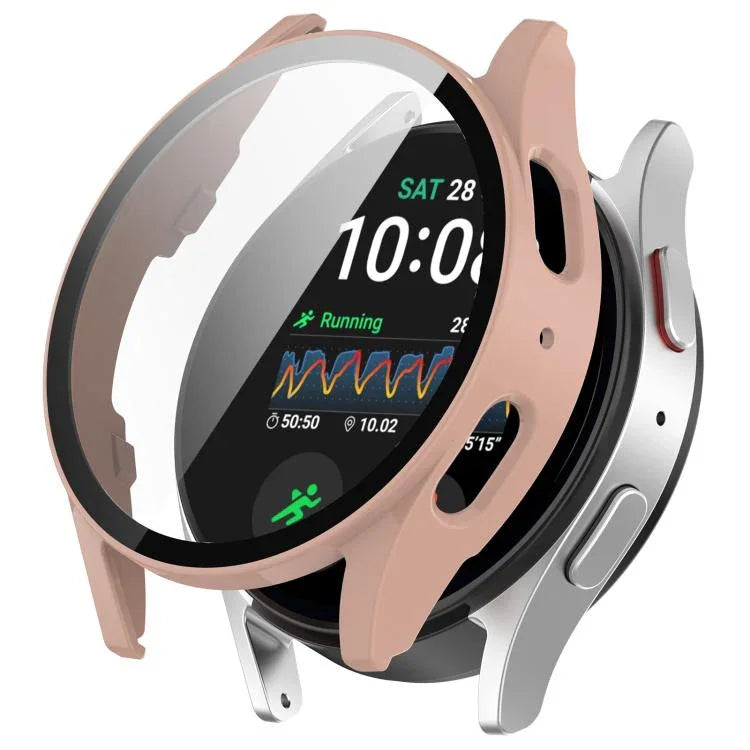 ฝาครอบป้องกันนาฬิกา PC กันน้ำแบบฟิล์มกระจกนิรภัยรวม สำหรับ Samsung Galaxy Watch Ultra 47 มม. / Ultra 2025, Samsung Galaxy Watch 7 44 มม., Samsung Galaxy Watch 7 40 มม.