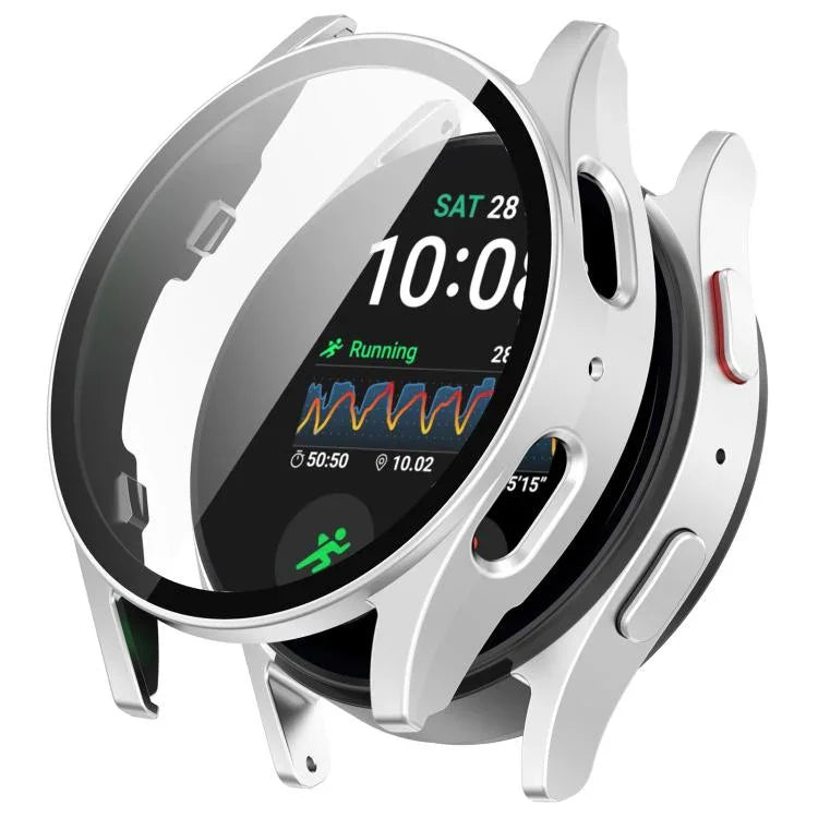 ฝาครอบป้องกันนาฬิกา PC กันน้ำแบบฟิล์มกระจกนิรภัยรวม สำหรับ Samsung Galaxy Watch Ultra 47 มม. / Ultra 2025, Samsung Galaxy Watch 7 44 มม., Samsung Galaxy Watch 7 40 มม.