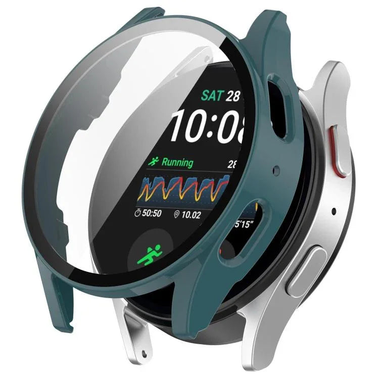 ฝาครอบป้องกันนาฬิกา PC กันน้ำแบบฟิล์มกระจกนิรภัยรวม สำหรับ Samsung Galaxy Watch Ultra 47 มม. / Ultra 2025, Samsung Galaxy Watch 7 44 มม., Samsung Galaxy Watch 7 40 มม.
