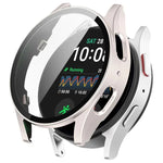 ฝาครอบป้องกันนาฬิกา PC กันน้ำแบบฟิล์มกระจกนิรภัยรวม สำหรับ Samsung Galaxy Watch Ultra 47 มม. / Ultra 2025, Samsung Galaxy Watch 7 44 มม., Samsung Galaxy Watch 7 40 มม.