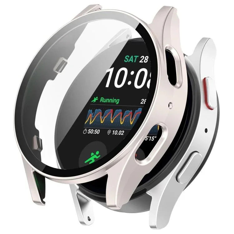ฝาครอบป้องกันนาฬิกา PC กันน้ำแบบฟิล์มกระจกนิรภัยรวม สำหรับ Samsung Galaxy Watch Ultra 47 มม. / Ultra 2025, Samsung Galaxy Watch 7 44 มม., Samsung Galaxy Watch 7 40 มม.