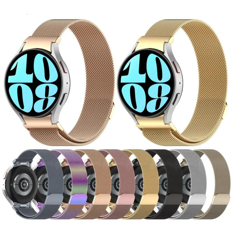 สายรัดนาฬิกาเหล็กสแตนเลสแบบปลดล็อกแม่เหล็ก Milan สำหรับ Samsung Galaxy Watch FE 40 มม., Samsung Galaxy Watch 7 40 / 44 มม.