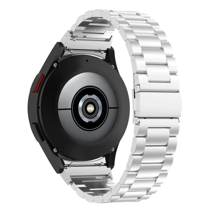 Three Bead Stainless Steel Metal Watch Strap, For Samsung Galaxy Watch Ultra 47mm / Ultra 2025, For Samsung Galaxy Watch FE 40mm, For Samsung Galaxy Watch 7 40 / 44mm