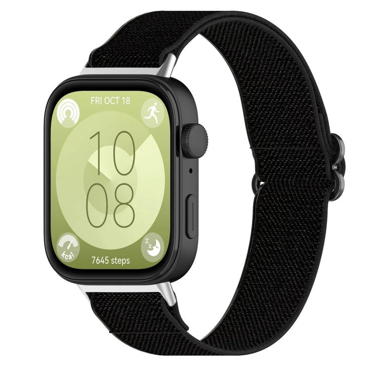 For Huawei Watch Fit 3 Ethnic Style Elastic Nylon Watch Band