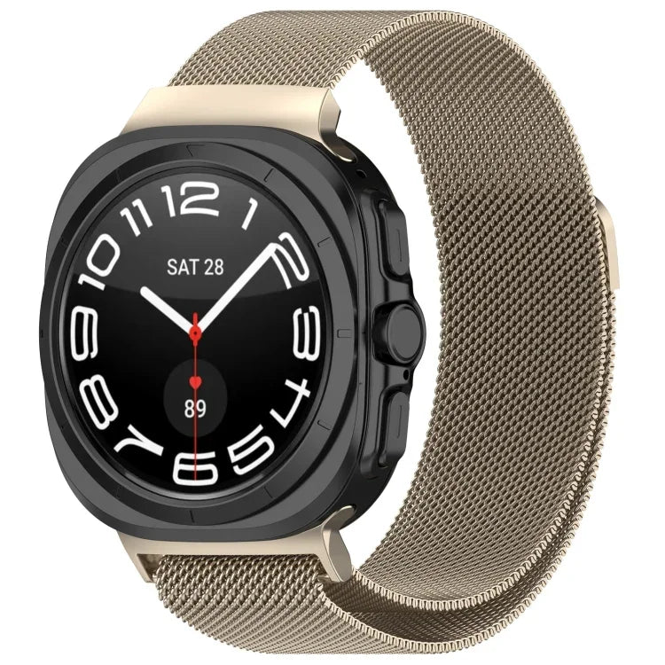 สายรัดนาฬิกาโลหะสแตนเลสแม่เหล็กมิลาน สำหรับ Samsung Galaxy Watch Ultra 47 มม.