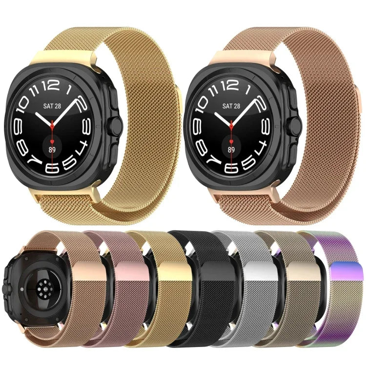 สายรัดนาฬิกาโลหะสแตนเลสแม่เหล็กมิลาน สำหรับ Samsung Galaxy Watch Ultra 47 มม.