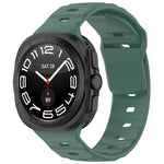For Samsung Galaxy Watch Ultra 47mm Solid Color Reverse Buckle Silicone Watch Band, Black, White, Blue, Yellow, Light Gray, Dark Green, Cyan, Dark Blue, Starlight, Pink