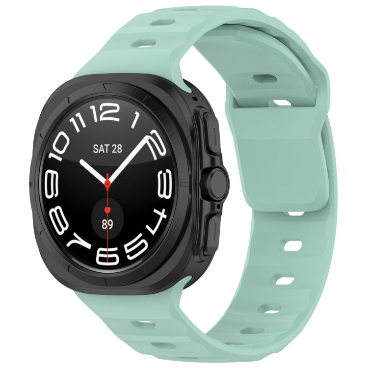 For Samsung Galaxy Watch Ultra 47mm Solid Color Reverse Buckle Silicone Watch Band, Black, White, Blue, Yellow, Light Gray, Dark Green, Cyan, Dark Blue, Starlight, Pink
