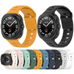 For Samsung Galaxy Watch Ultra 47mm Solid Color Reverse Buckle Silicone Watch Band, Black, White, Blue, Yellow, Light Gray, Dark Green, Cyan, Dark Blue, Starlight, Pink