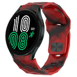 สายซิลิโคนหัวเข็มขัดกลับลายพื้นผิวฟุตบอล สำหรับ Samsung Galaxy Watch 4 44mm, สำหรับ Samsung Galaxy Watch 4 40mm, สำหรับ Samsung Galaxy Watch 4 Classic 46mm, สำหรับ Samsung Galaxy Watch 4 Classic 42mm