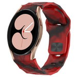สายซิลิโคนหัวเข็มขัดกลับลายพื้นผิวฟุตบอล สำหรับ Samsung Galaxy Watch 4 44mm, สำหรับ Samsung Galaxy Watch 4 40mm, สำหรับ Samsung Galaxy Watch 4 Classic 46mm, สำหรับ Samsung Galaxy Watch 4 Classic 42mm