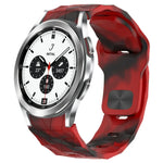 สายซิลิโคนหัวเข็มขัดกลับลายพื้นผิวฟุตบอล สำหรับ Samsung Galaxy Watch 4 44mm, สำหรับ Samsung Galaxy Watch 4 40mm, สำหรับ Samsung Galaxy Watch 4 Classic 46mm, สำหรับ Samsung Galaxy Watch 4 Classic 42mm