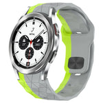 สายซิลิโคนหัวเข็มขัดกลับลายพื้นผิวฟุตบอล สำหรับ Samsung Galaxy Watch 4 44mm, สำหรับ Samsung Galaxy Watch 4 40mm, สำหรับ Samsung Galaxy Watch 4 Classic 46mm, สำหรับ Samsung Galaxy Watch 4 Classic 42mm