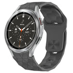 สายซิลิโคนหัวเข็มขัดกลับลายพื้นผิวฟุตบอล สำหรับ Samsung Galaxy Watch 4 44mm, สำหรับ Samsung Galaxy Watch 4 40mm, สำหรับ Samsung Galaxy Watch 4 Classic 46mm, สำหรับ Samsung Galaxy Watch 4 Classic 42mm