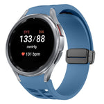 สายรัดนาฬิกาซิลิโคนแม่เหล็กพับหัวล็อกสีดำ Richard สำหรับ Samsung Galaxy Watch FE ขนาด 40 มม. สำหรับ Samsung Galaxy Watch 7 ขนาด 40 / 44 มม. สำหรับ Samsung Galaxy Watch 6 Classic ขนาด 43 / 47 มม.
