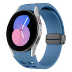 สายรัดนาฬิกาซิลิโคนแม่เหล็กพับหัวล็อกสีดำ Richard สำหรับ Samsung Galaxy Watch 5 ขนาด 40 / 44 มม. สำหรับ Samsung Galaxy Watch 5 Pro ขนาด 45 มม. สำหรับ Samsung Galaxy Watch 4 ขนาด 40 / 44 มม.