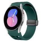 สายรัดนาฬิกาซิลิโคนแม่เหล็กพับหัวล็อกสีดำ Richard สำหรับ Samsung Galaxy Watch 5 ขนาด 40 / 44 มม. สำหรับ Samsung Galaxy Watch 5 Pro ขนาด 45 มม. สำหรับ Samsung Galaxy Watch 4 ขนาด 40 / 44 มม.