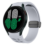 สายรัดนาฬิกาซิลิโคนแม่เหล็กพับหัวล็อกสีดำ Richard สำหรับ Samsung Galaxy Watch 5 ขนาด 40 / 44 มม. สำหรับ Samsung Galaxy Watch 5 Pro ขนาด 45 มม. สำหรับ Samsung Galaxy Watch 4 ขนาด 40 / 44 มม.