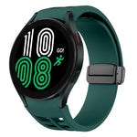 สายรัดนาฬิกาซิลิโคนแม่เหล็กพับหัวล็อกสีดำ Richard สำหรับ Samsung Galaxy Watch 5 ขนาด 40 / 44 มม. สำหรับ Samsung Galaxy Watch 5 Pro ขนาด 45 มม. สำหรับ Samsung Galaxy Watch 4 ขนาด 40 / 44 มม.