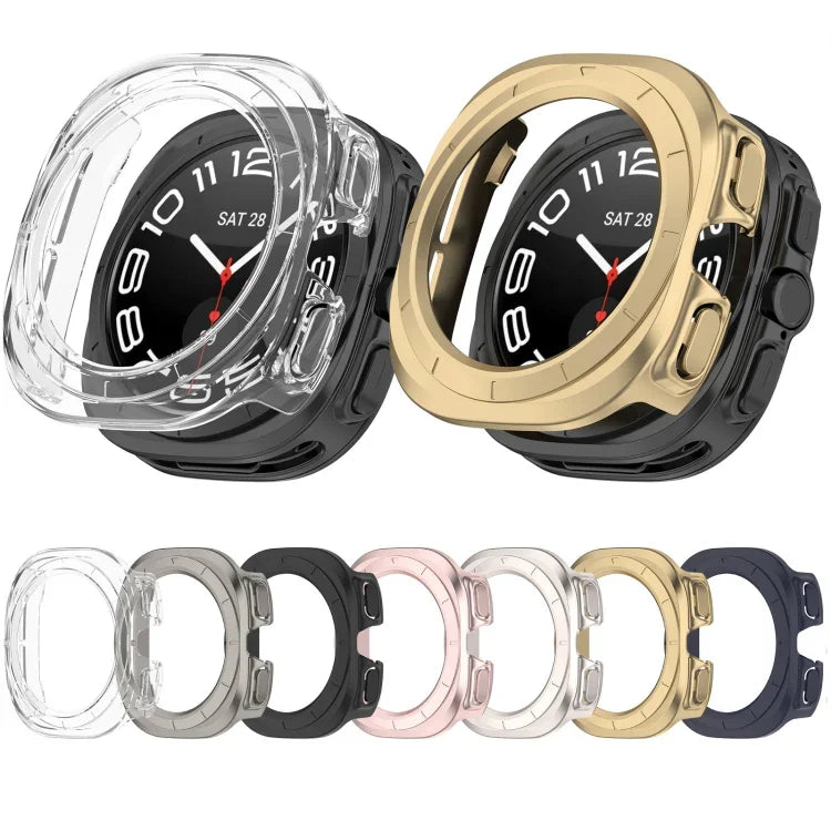 ฝาครอบป้องกันนาฬิกา PC กลวงครึ่งตัว สำหรับ Samsung Galaxy Watch Ultra 47mm / Ultra 2025, สำหรับ Samsung Galaxy Watch 7 44mm, สำหรับ Samsung Galaxy Watch 7 40mm