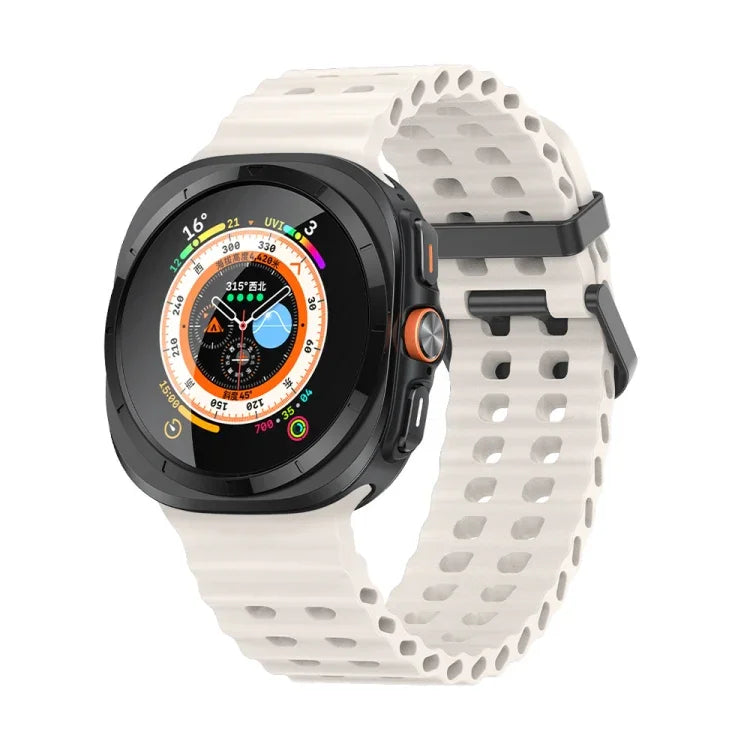 สายซิลิโคนรูสองแถวลายมหาสมุทร สำหรับ Samsung Galaxy Watch Ultra 47mm / Ultra 2025