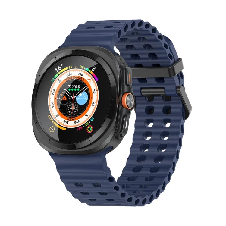 สายซิลิโคนรูสองแถวลายมหาสมุทร สำหรับ Samsung Galaxy Watch Ultra 47mm / Ultra 2025