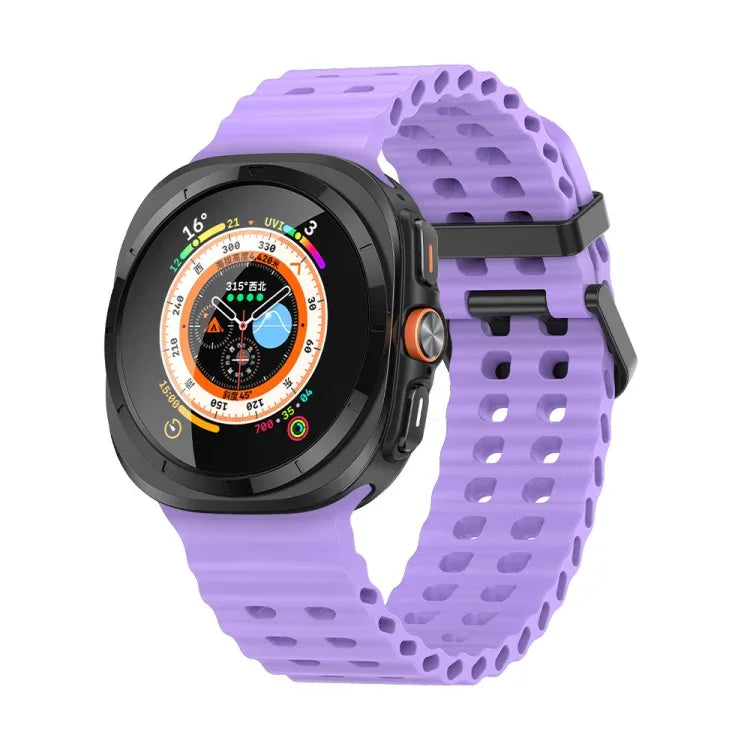 สายซิลิโคนรูสองแถวลายมหาสมุทร สำหรับ Samsung Galaxy Watch Ultra 47mm / Ultra 2025