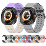 สายซิลิโคนรูสองแถวลายมหาสมุทร สำหรับ Samsung Galaxy Watch Ultra 47mm / Ultra 2025