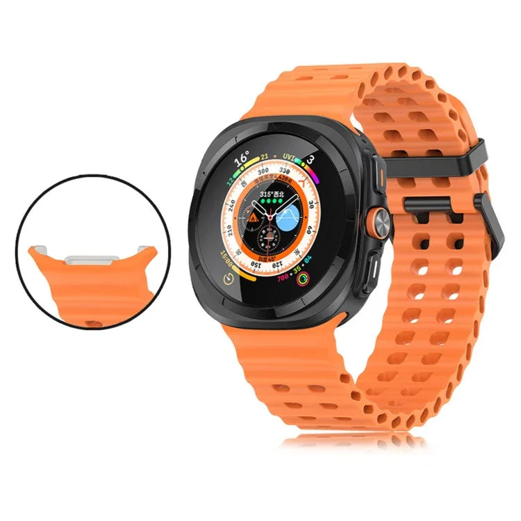 สายซิลิโคนรูสองแถวลายมหาสมุทร สำหรับ Samsung Galaxy Watch Ultra 47mm / Ultra 2025