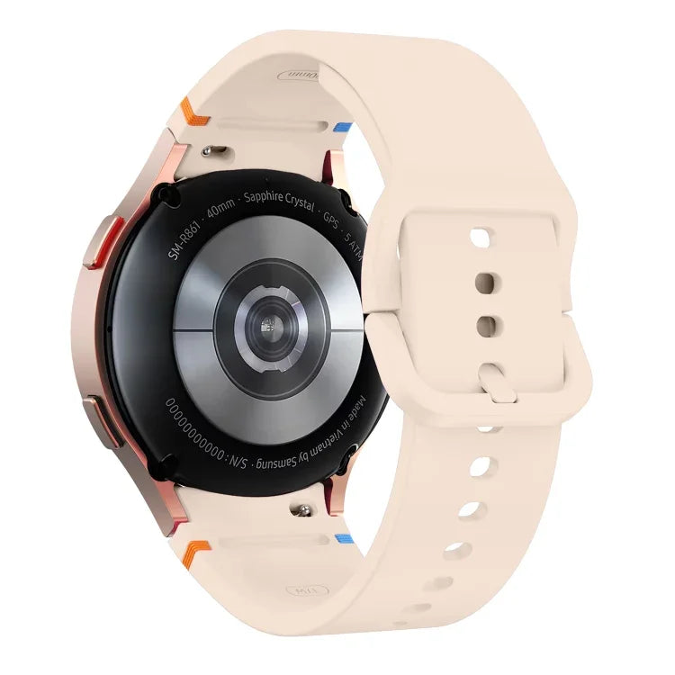 สายรัดนาฬิกาซิลิโคนดีไซน์เย็บแบน สำหรับ Sansung Galaxy Watch5 Pro 45mm, สำหรับ Samsung Galaxy Watch 4 40 / 44mm, สำหรับ Samsung Galaxy Watch 4 Classic 42 / 46mm