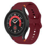 สายรัดนาฬิกาซิลิโคนดีไซน์เย็บแบน สำหรับ Sansung Galaxy Watch5 Pro 45mm, สำหรับ Samsung Galaxy Watch 4 40 / 44mm, สำหรับ Samsung Galaxy Watch 4 Classic 42 / 46mm