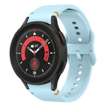 สายรัดนาฬิกาซิลิโคนดีไซน์เย็บแบน สำหรับ Sansung Galaxy Watch5 Pro 45mm, สำหรับ Samsung Galaxy Watch 4 40 / 44mm, สำหรับ Samsung Galaxy Watch 4 Classic 42 / 46mm