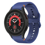 สายรัดนาฬิกาซิลิโคนดีไซน์เย็บแบน สำหรับ Sansung Galaxy Watch5 Pro 45mm, สำหรับ Samsung Galaxy Watch 4 40 / 44mm, สำหรับ Samsung Galaxy Watch 4 Classic 42 / 46mm