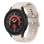 สายรัดนาฬิกาซิลิโคนดีไซน์เย็บแบน สำหรับ Sansung Galaxy Watch5 Pro 45mm, สำหรับ Samsung Galaxy Watch 4 40 / 44mm, สำหรับ Samsung Galaxy Watch 4 Classic 42 / 46mm