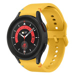 สายรัดนาฬิกาซิลิโคนดีไซน์เย็บแบน สำหรับ Sansung Galaxy Watch5 Pro 45mm, สำหรับ Samsung Galaxy Watch 4 40 / 44mm, สำหรับ Samsung Galaxy Watch 4 Classic 42 / 46mm