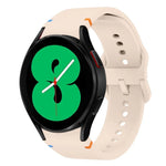 สายรัดนาฬิกาซิลิโคนดีไซน์เย็บแบน สำหรับ Sansung Galaxy Watch5 Pro 45mm, สำหรับ Samsung Galaxy Watch 4 40 / 44mm, สำหรับ Samsung Galaxy Watch 4 Classic 42 / 46mm