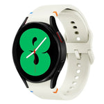 สายรัดนาฬิกาซิลิโคนดีไซน์เย็บแบน สำหรับ Sansung Galaxy Watch5 Pro 45mm, สำหรับ Samsung Galaxy Watch 4 40 / 44mm, สำหรับ Samsung Galaxy Watch 4 Classic 42 / 46mm