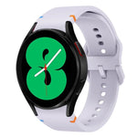 สายรัดนาฬิกาซิลิโคนดีไซน์เย็บแบน สำหรับ Sansung Galaxy Watch5 Pro 45mm, สำหรับ Samsung Galaxy Watch 4 40 / 44mm, สำหรับ Samsung Galaxy Watch 4 Classic 42 / 46mm