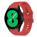 สายรัดนาฬิกาซิลิโคนดีไซน์เย็บแบน สำหรับ Sansung Galaxy Watch5 Pro 45mm, สำหรับ Samsung Galaxy Watch 4 40 / 44mm, สำหรับ Samsung Galaxy Watch 4 Classic 42 / 46mm