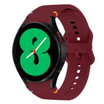 สายรัดนาฬิกาซิลิโคนดีไซน์เย็บแบน สำหรับ Sansung Galaxy Watch5 Pro 45mm, สำหรับ Samsung Galaxy Watch 4 40 / 44mm, สำหรับ Samsung Galaxy Watch 4 Classic 42 / 46mm